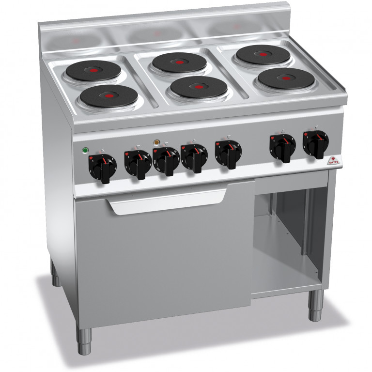 6 ROUND PLATE ELECTRIC STOVE WITH 1/1 ELECTRIC OVEN