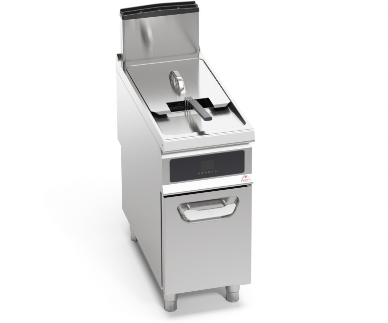 GAS FRYER WITH CABINET - SINGLE TANK 20 L - OIL FILTERING
