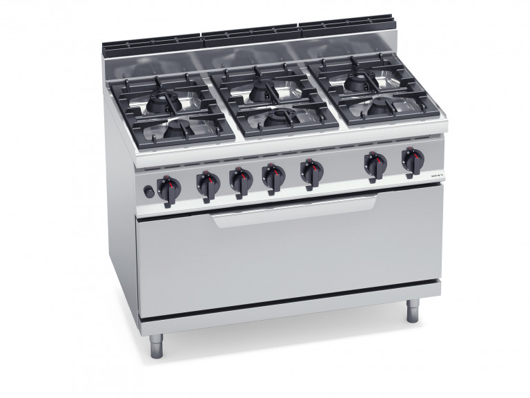 6-BURNER STOVE WITH LARGE GAS OVEN