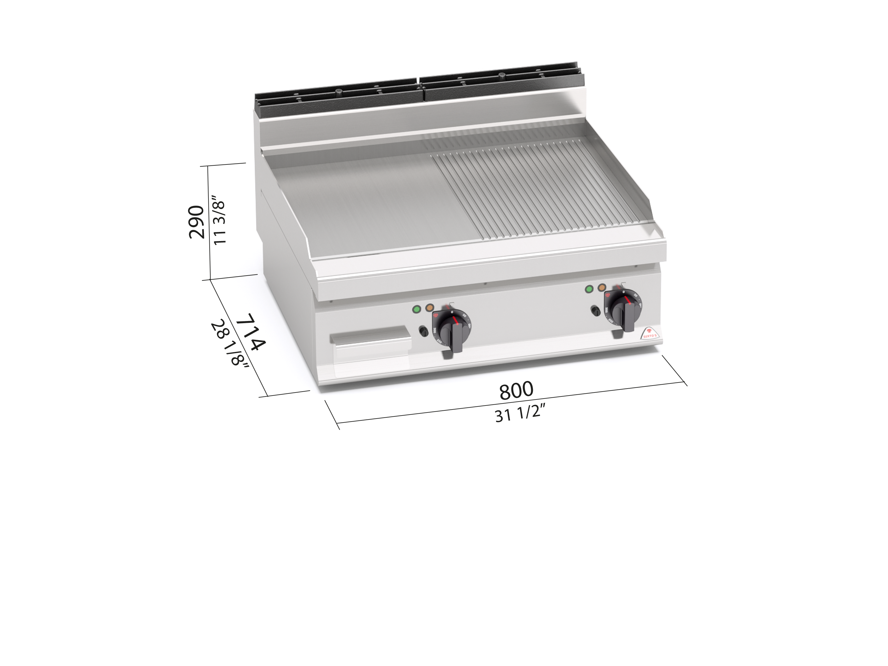 SMOOTH/GROOVED ELECTRIC GRIDDLE (COUNTER TOP) 18405100 Commercial