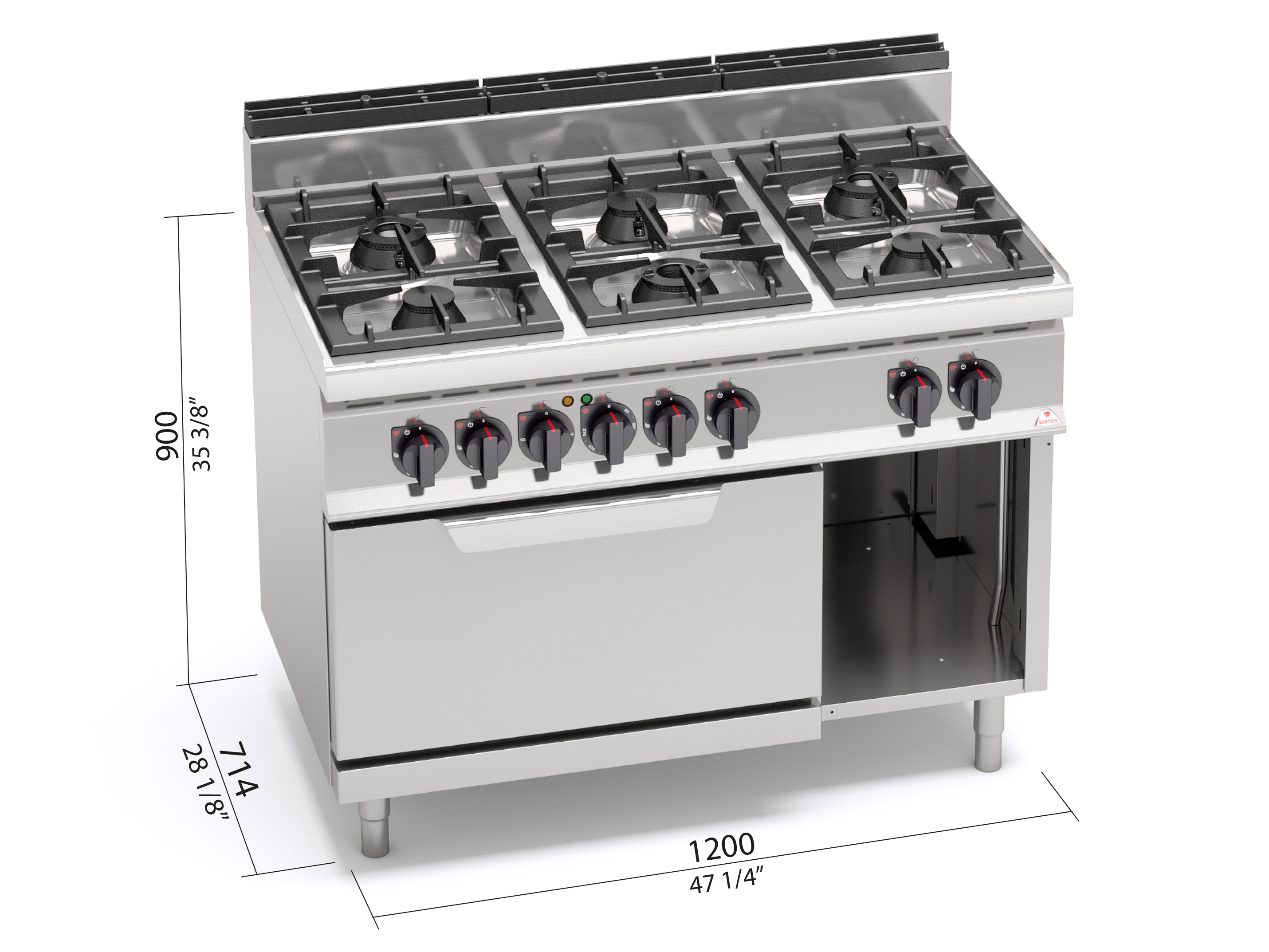 6 burner stove electric