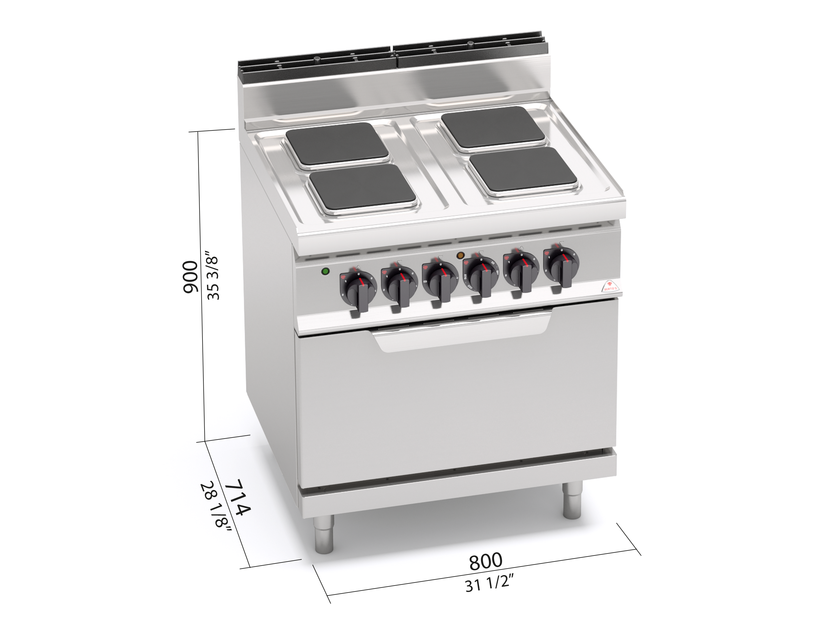 COCINA ELECTRICA 4 FUEGOS VITROCERAMICA E7P4B/VTR SOBREMESA