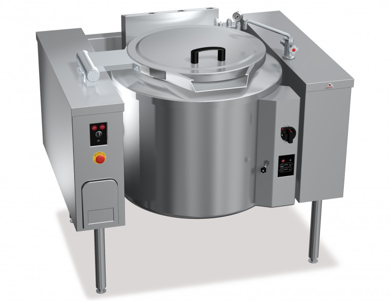 100 L GAS TILTING BOILING PAN WITH INDIRECT HEATING
