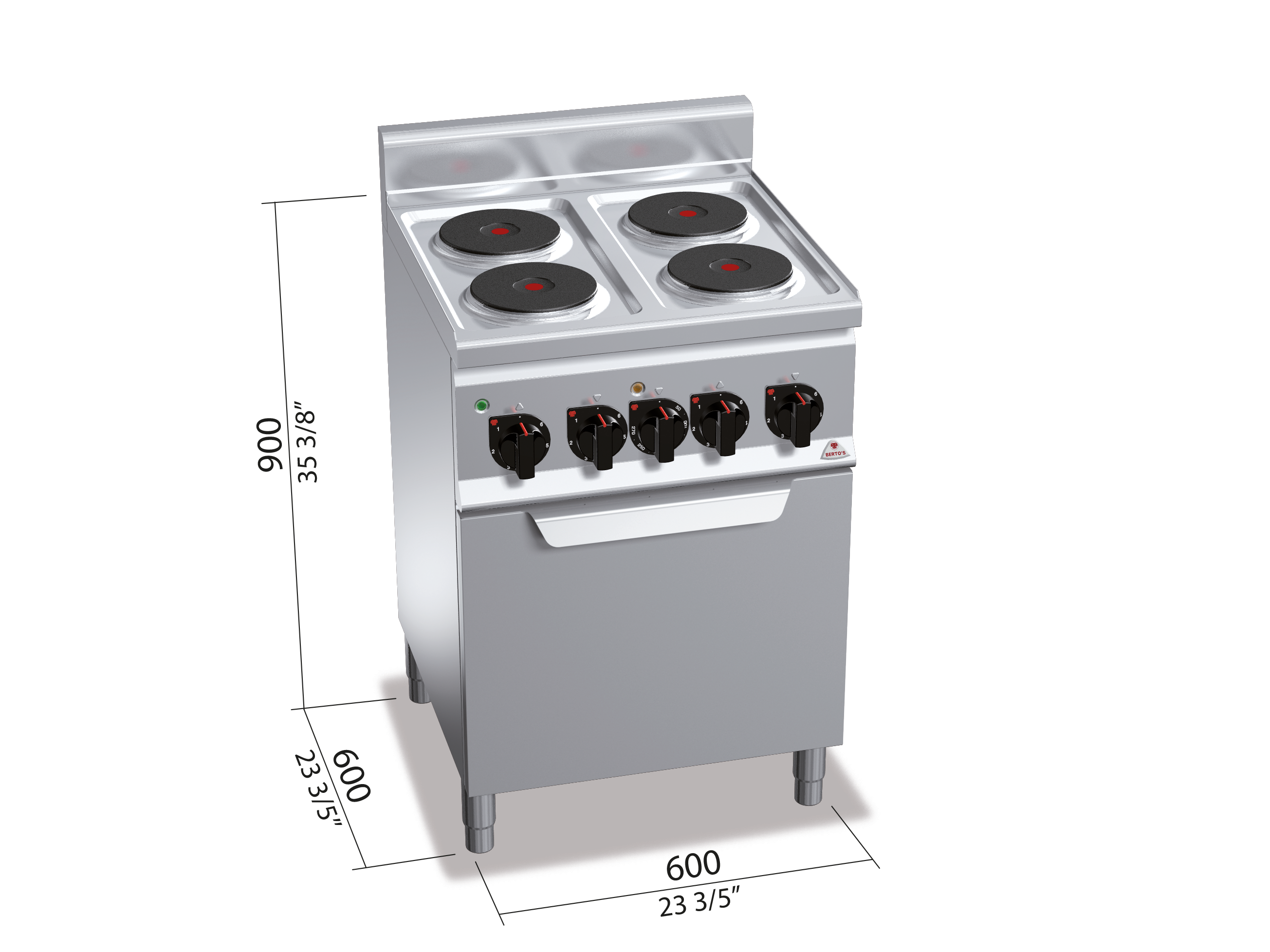 CUISINIERE ELECTRIQUE 4 FEUX BLANCHE EH4-50GA pour Cuisinière de PK