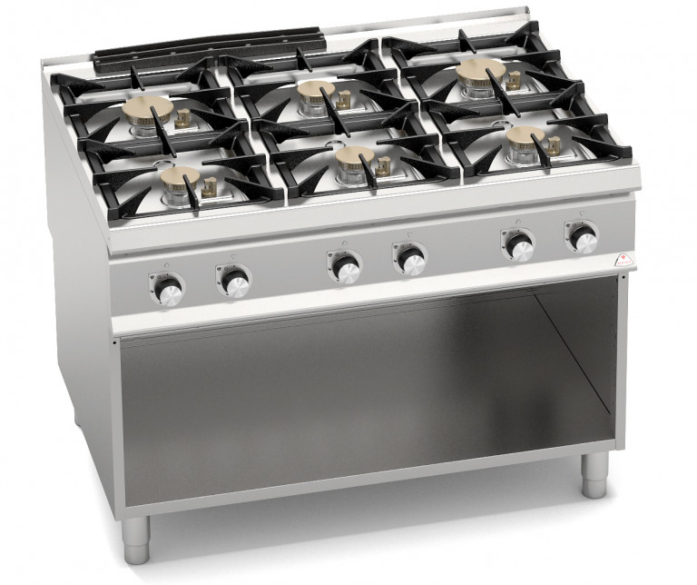 6-BURNERS GAS COOKER WITH CABINET