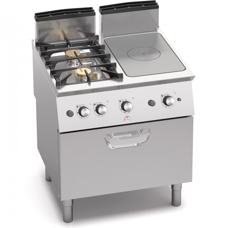 GAS SOLID TOP + 2 OPEN BURNERS WITH 2/1 GAS OVEN