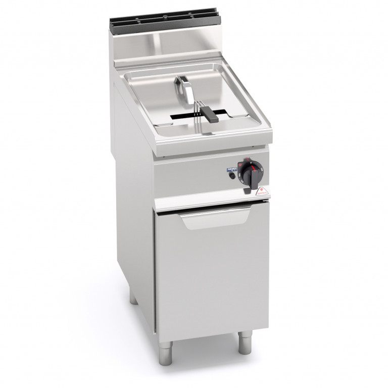 GAS FRYER WITH CABINET - SINGLE TANK 18 L - INDIRECT
