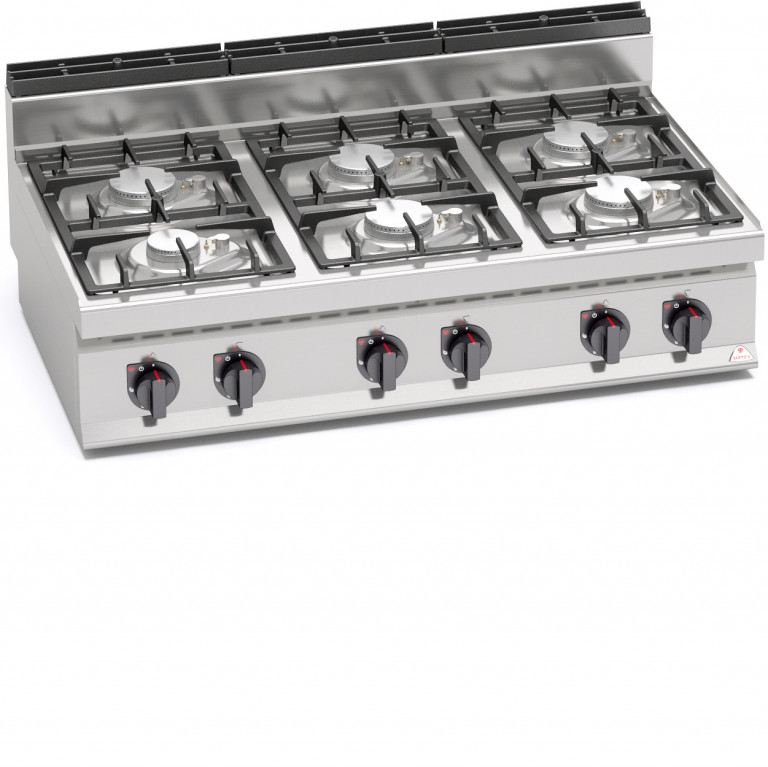 6BURNER STOVE WITH LARGE GAS OVEN 18706200 Commercial kitchens