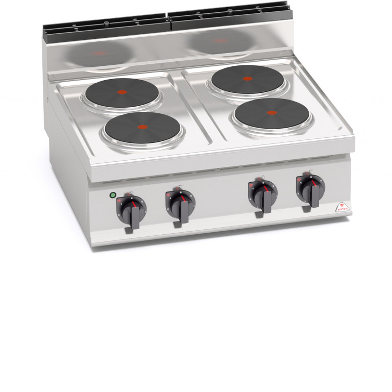 Cocina 4 Fuegos Vitrocerámica Modular GAMA Macros 700 - 800x714x900h mm  E7P4M/VTR BERTO'S ⭐Oferta 3.011,93 € ⭐