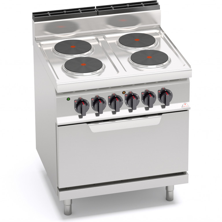 4 ROUND PLATE ELECTRIC STOVE WITH 2/1 ELECTRIC OVEN