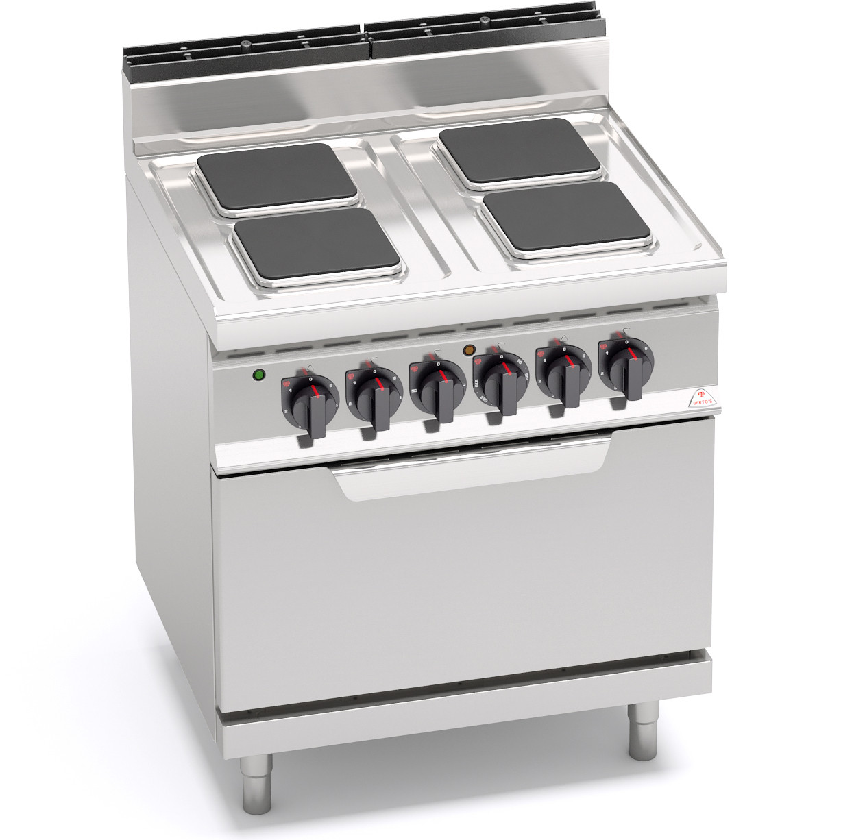 Cuisinière électrique avec 6 plaques de cuisson et four - Colddistribution®