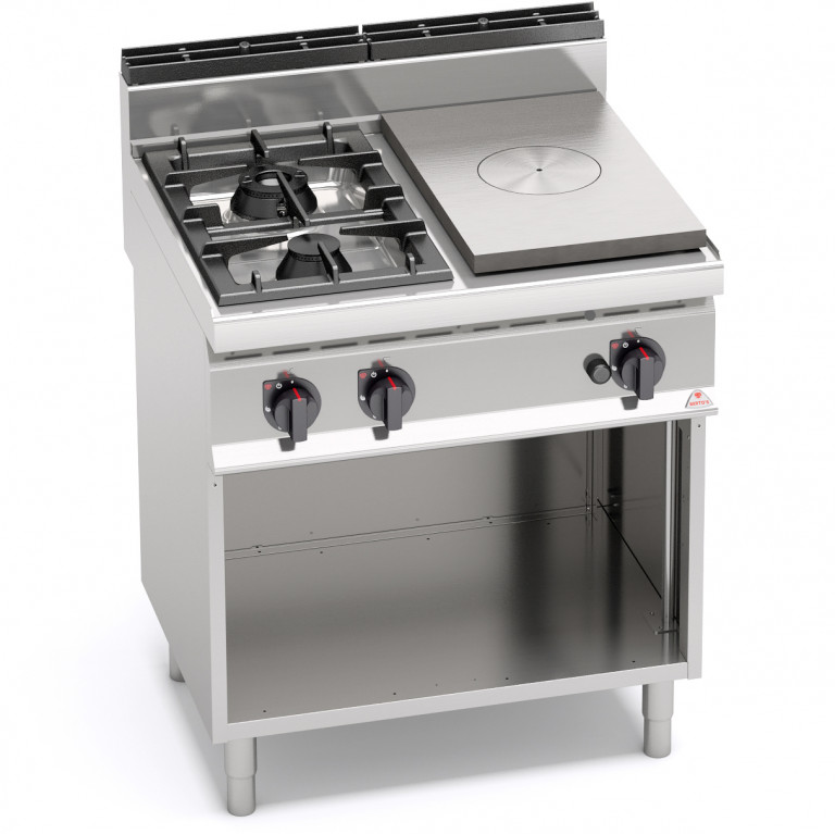 SOLID TOP + 2 OPEN BURNERS WITH CABINET