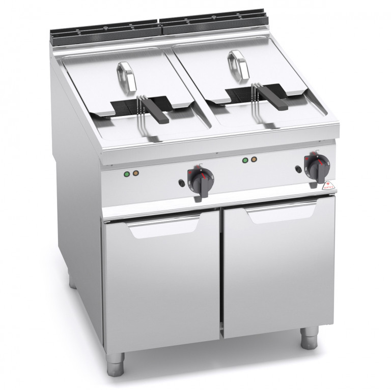 22+22 L ELECTRIC FRYER ON CABINET