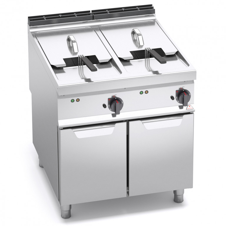 22+22 L ELECTRIC FRYER ON CABINET