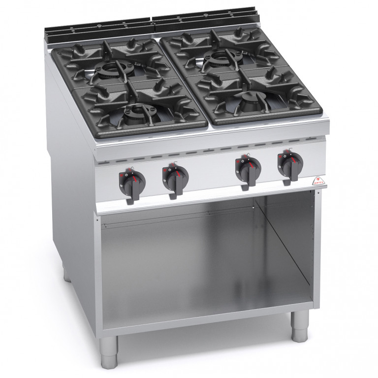 4 BURNER GAS COOKER ON CABINET