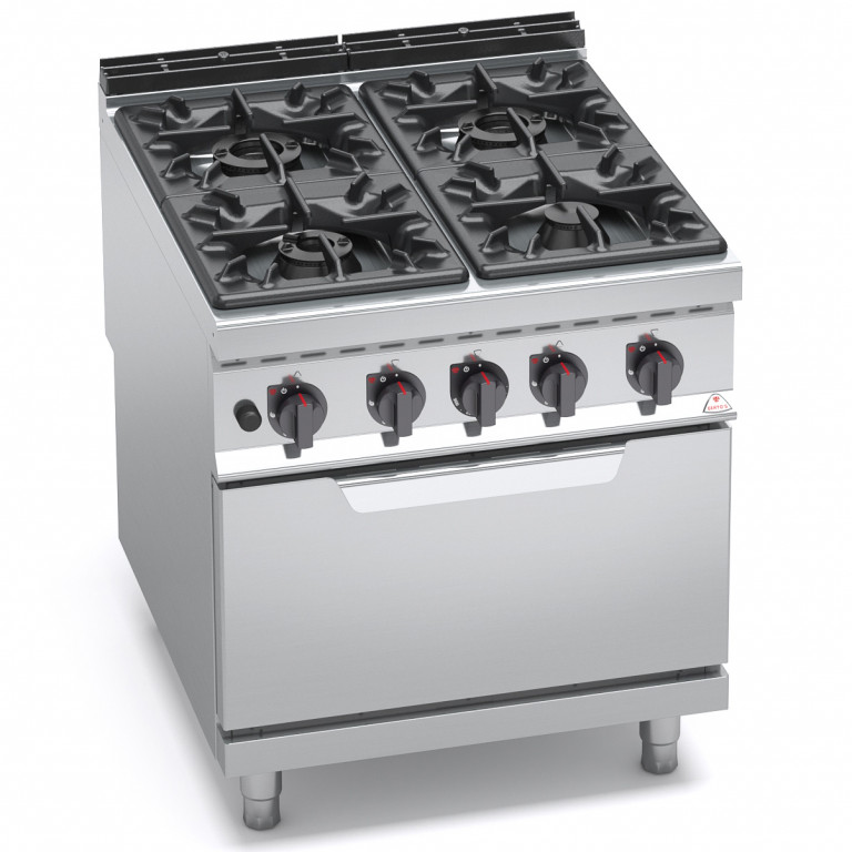 4 BURNER GAS COOKER ON 2/1 GAS OVEN