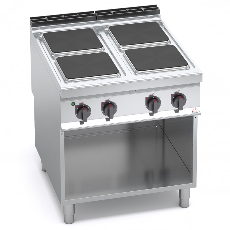 4 SQUARE PLATE ELECTRIC COOKER ON CABINET