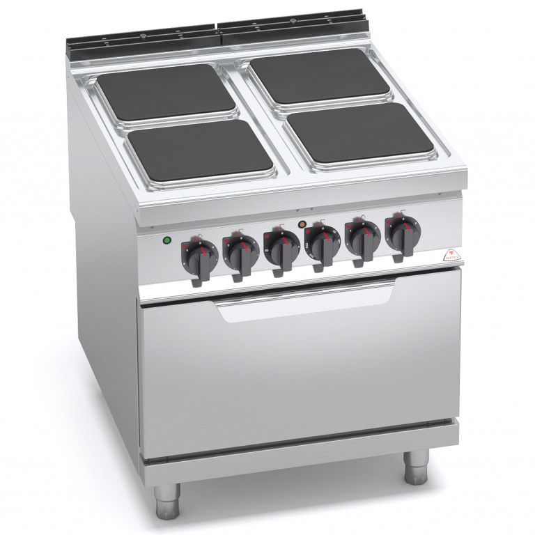 4 SQUARE PLATE ELECTRIC COOKER + 2/1 ELECTRIC OVEN
