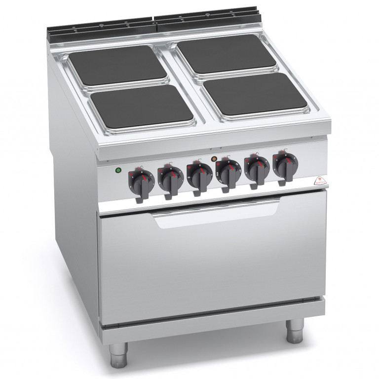 CUCINA ELETTRICA 4 PIASTRE QUADRE + FORNO ELETTRICO 2/1