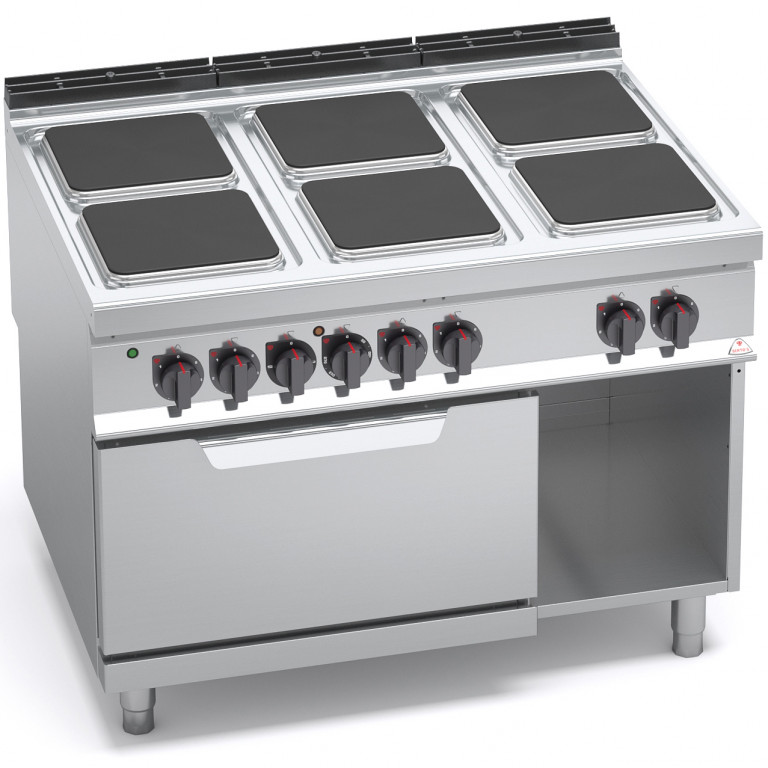 CUCINA ELETTRICA 6 PIASTRE QUADRE + FORNO ELETTRICO 2/1