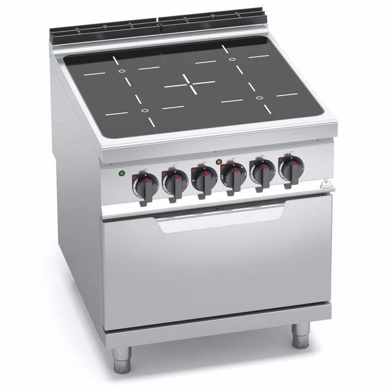 4-ZONE INFRARED TOP + 2/1 ELECTRIC OVEN