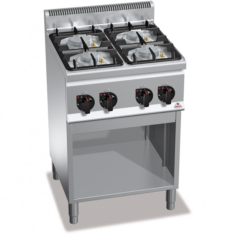 COCINA 4 FUEGOS CON HORNO ELÉCTRICO 1/1 - 21605100 - Cocinas profesionales