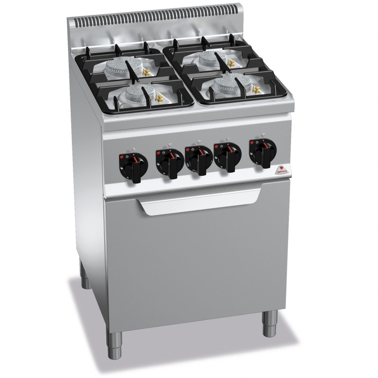 4 BURNER GAS COOKER ON 1/1 GAS OVEN