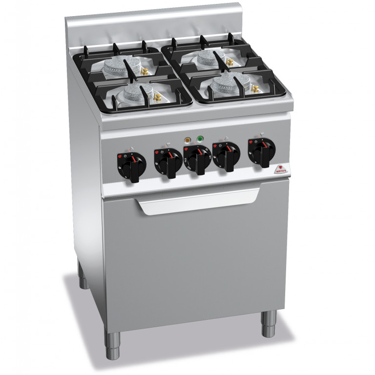 4-BURNER STOVE WITH 1/1 ELECTRIC OVEN