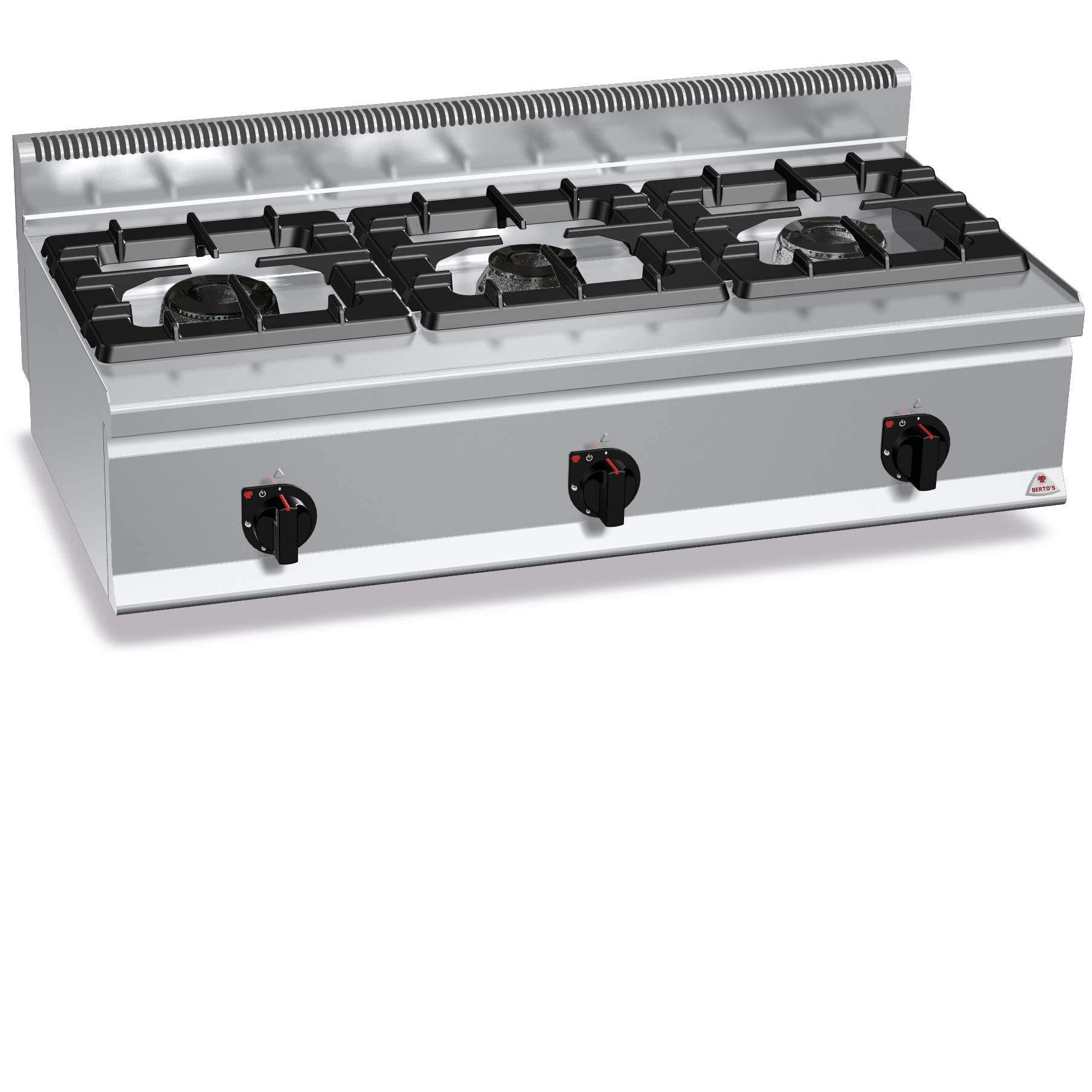 3BURNER GAS STOVE 21660100 Commercial kitchens Berto's