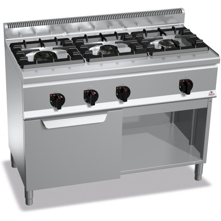 3 BURNER GAS COOKER ON 1/1 GAS OVEN