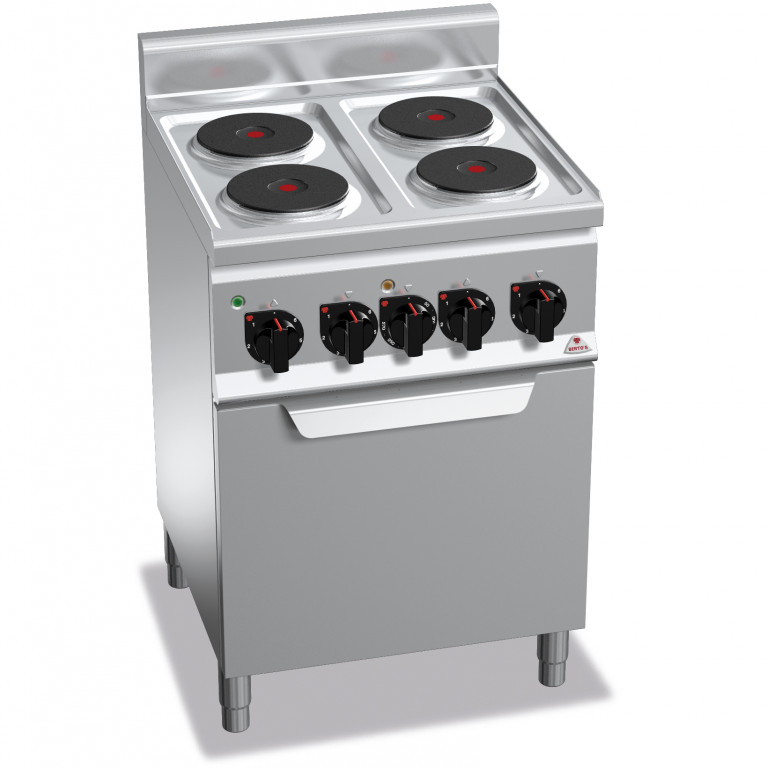 4 ROUND PLATE ELECTRIC STOVE WITH 1/1 ELECTRIC OVEN