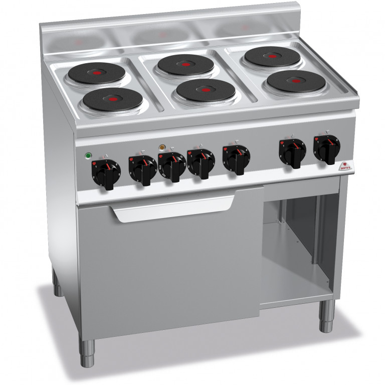 CUCINA ELETTRICA 6 PIASTRE TONDE + FORNO ELETTRICO 1/1