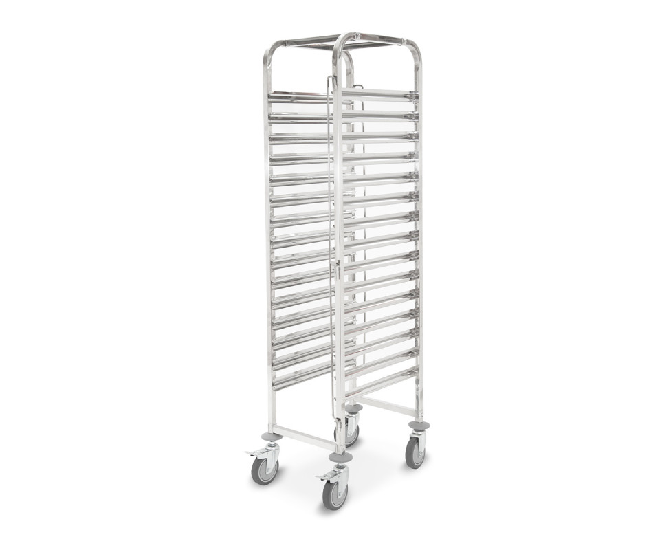Trolley with gn tray rack 12500000 commercial kitchens berto s