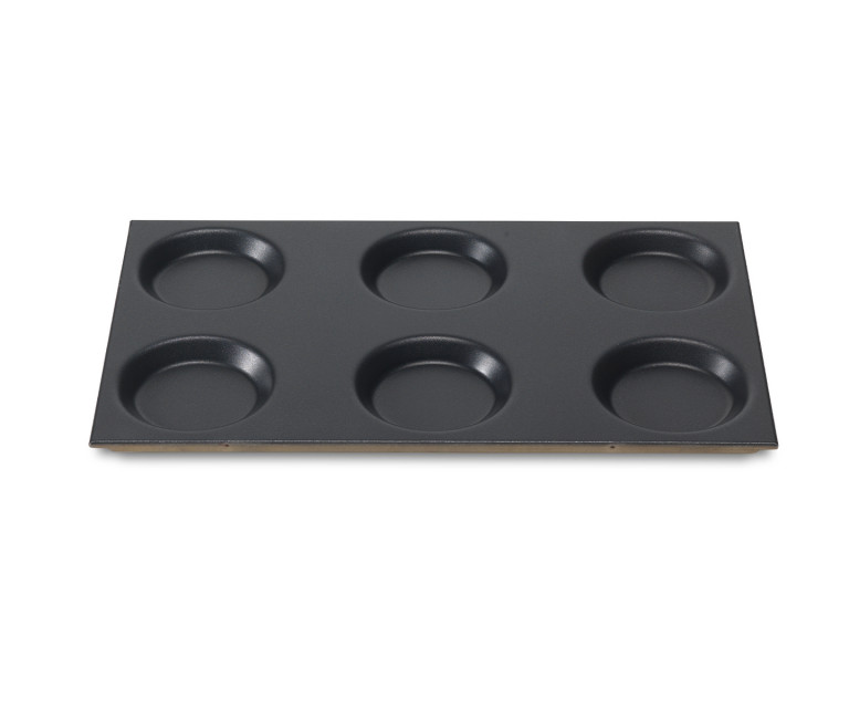 1/1 GN ALUMINUM TRAY FOR 6 OMELETS
