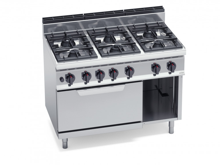 6-BURNER STOVE WITH 2/1 GAS OVEN