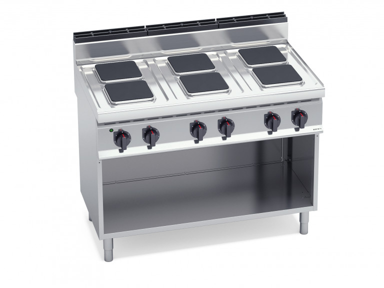 4 SQUARE PLATE ELECTRIC STOVE WITH CABINET 18722600 Commercial
