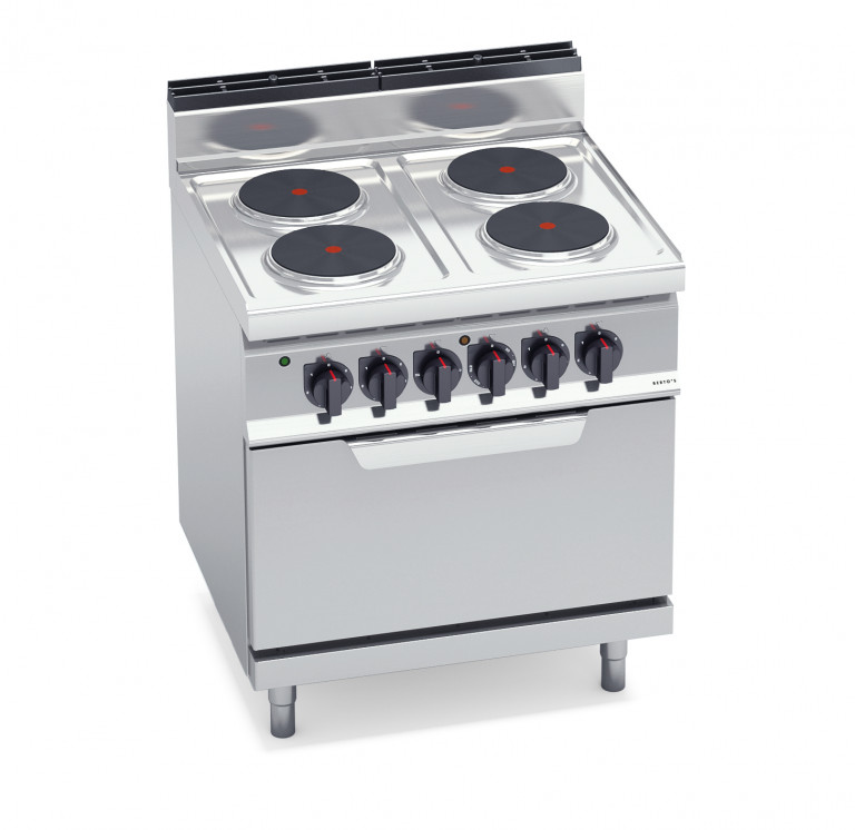 4 ROUND PLATE ELECTRIC STOVE WITH 2/1 ELECTRIC OVEN