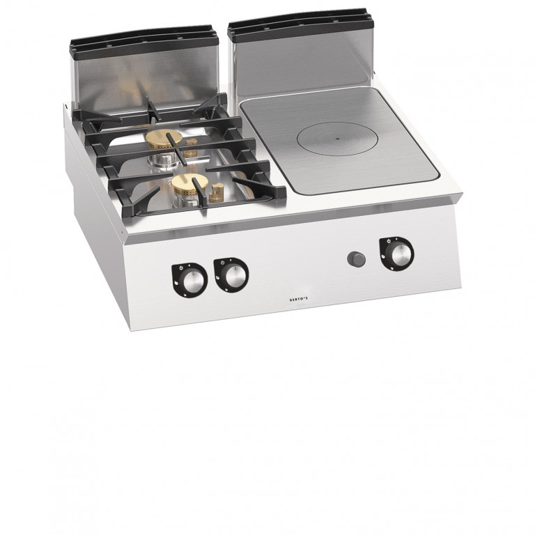GAS SOLID TOP + 2 OPEN BURNERS