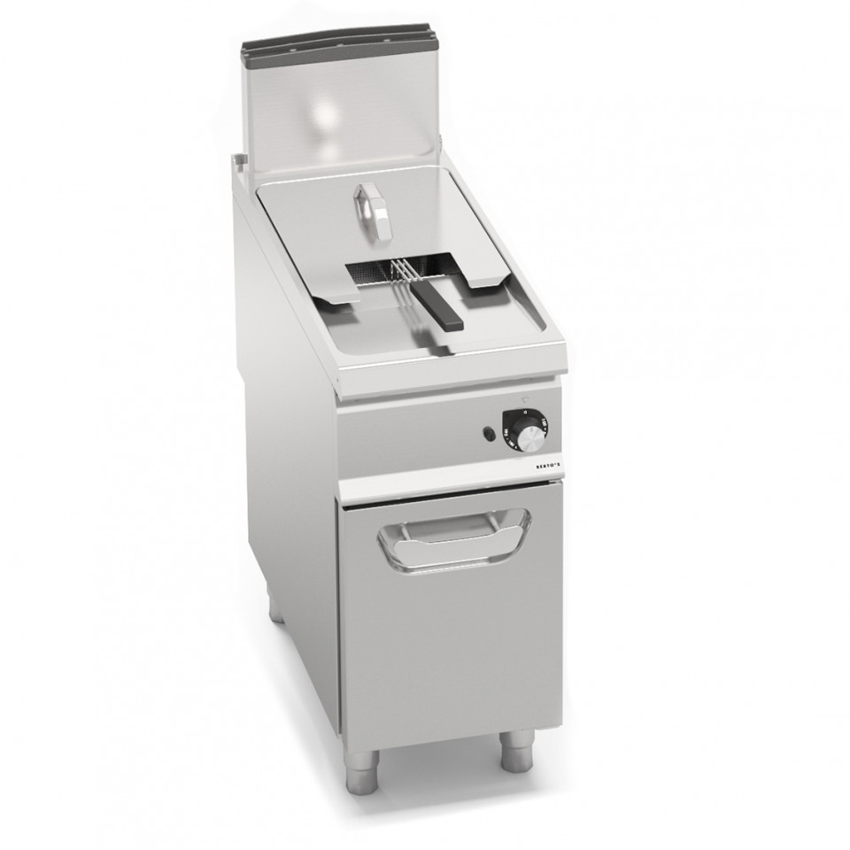 GAS FRYER WITH CABINET - SINGLE TANK 18 L - INDIRECT