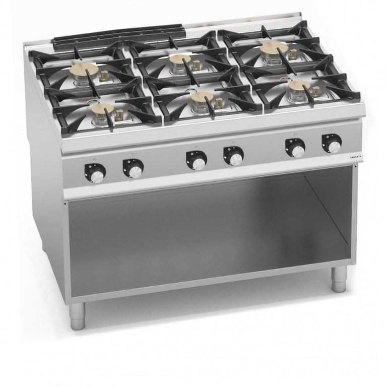 CUCINA A GAS 6 FUOCHI SU VANO