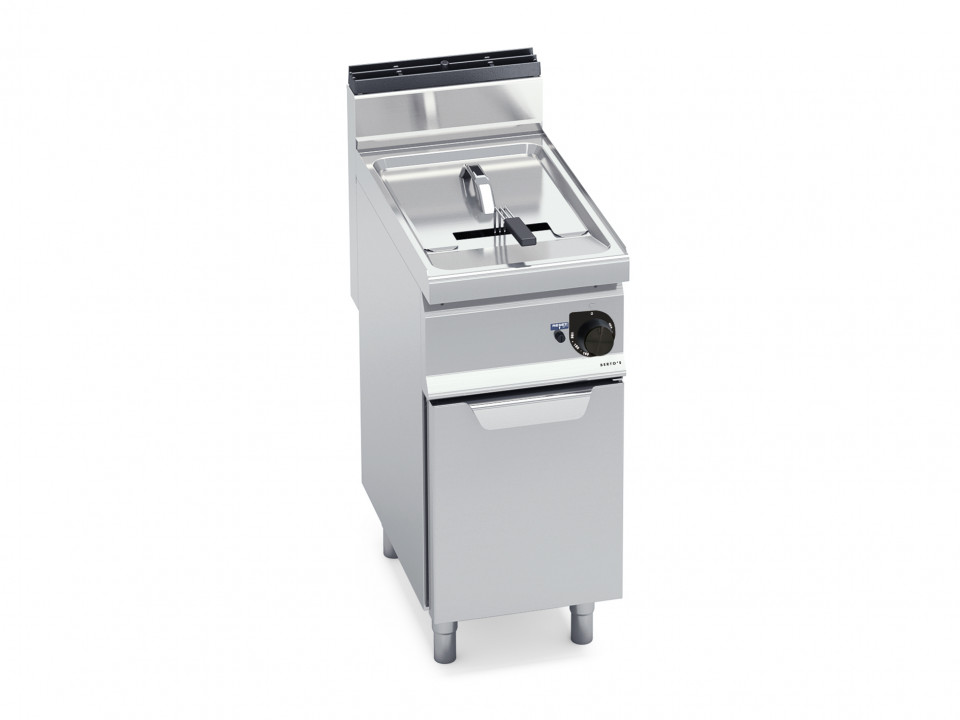 GAS FRYER WITH CABINET - SINGLE TANK 18 L - INDIRECT