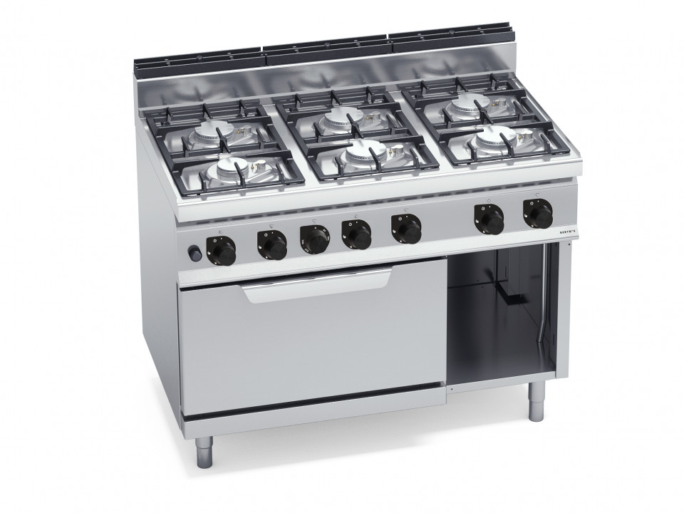 6 FLAMMEN-GASHERD MIT GASBACKOFEN 2/1