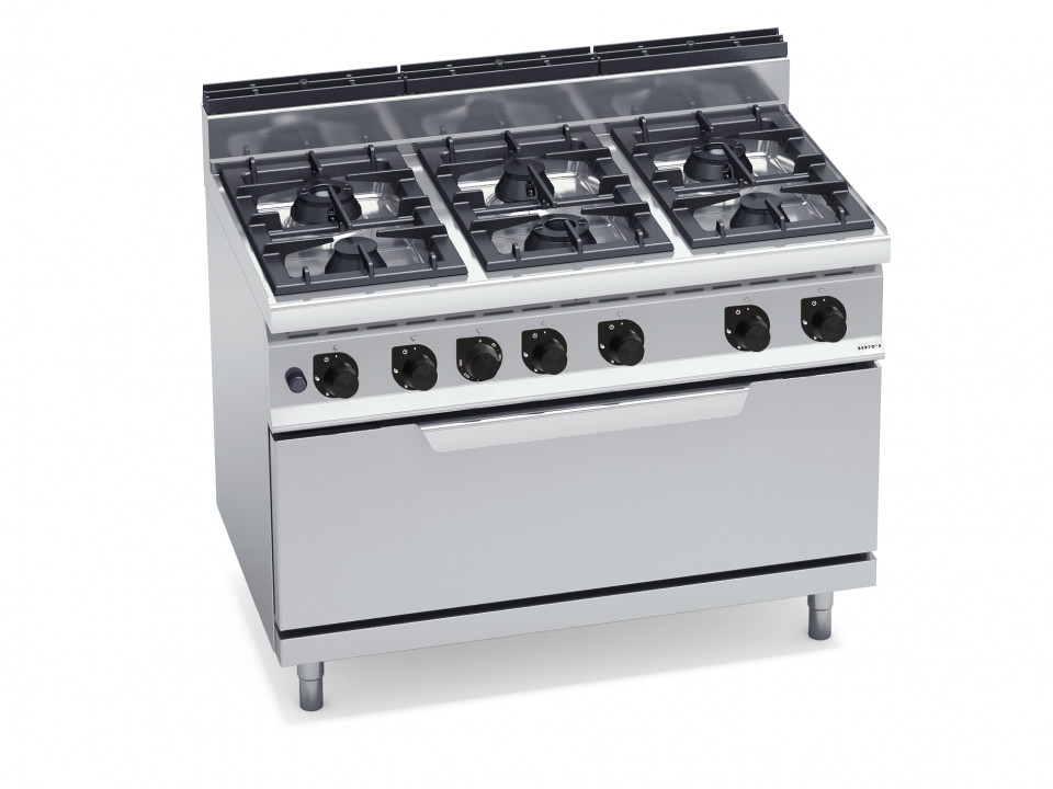 6-BURNER STOVE WITH LARGE GAS OVEN 6-BURNER STOVE WITH LARGE GAS OVEN