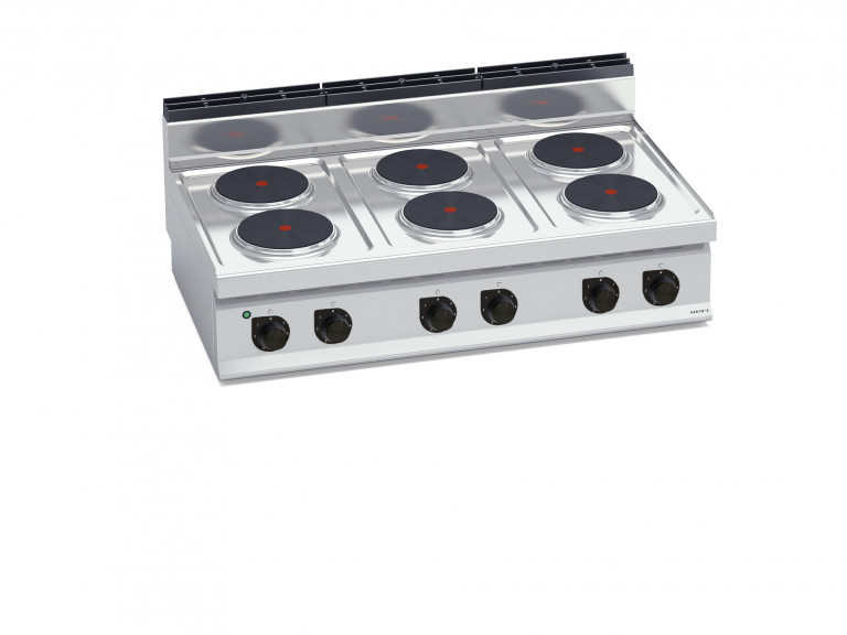 CUISINIÈRE ÉLECTRIQUE 6 PLAQUES RONDES À POSER