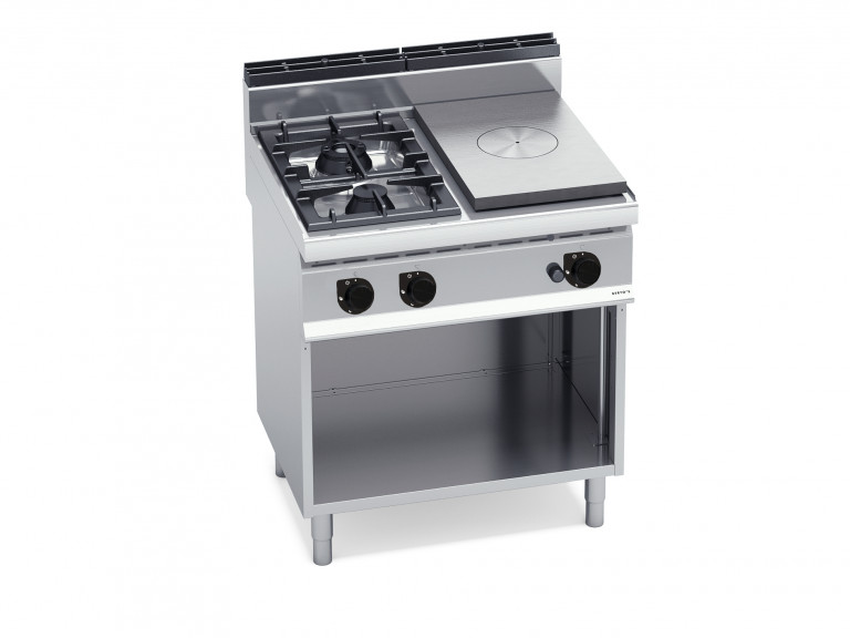 SOLID TOP + 2 OPEN BURNERS WITH CABINET