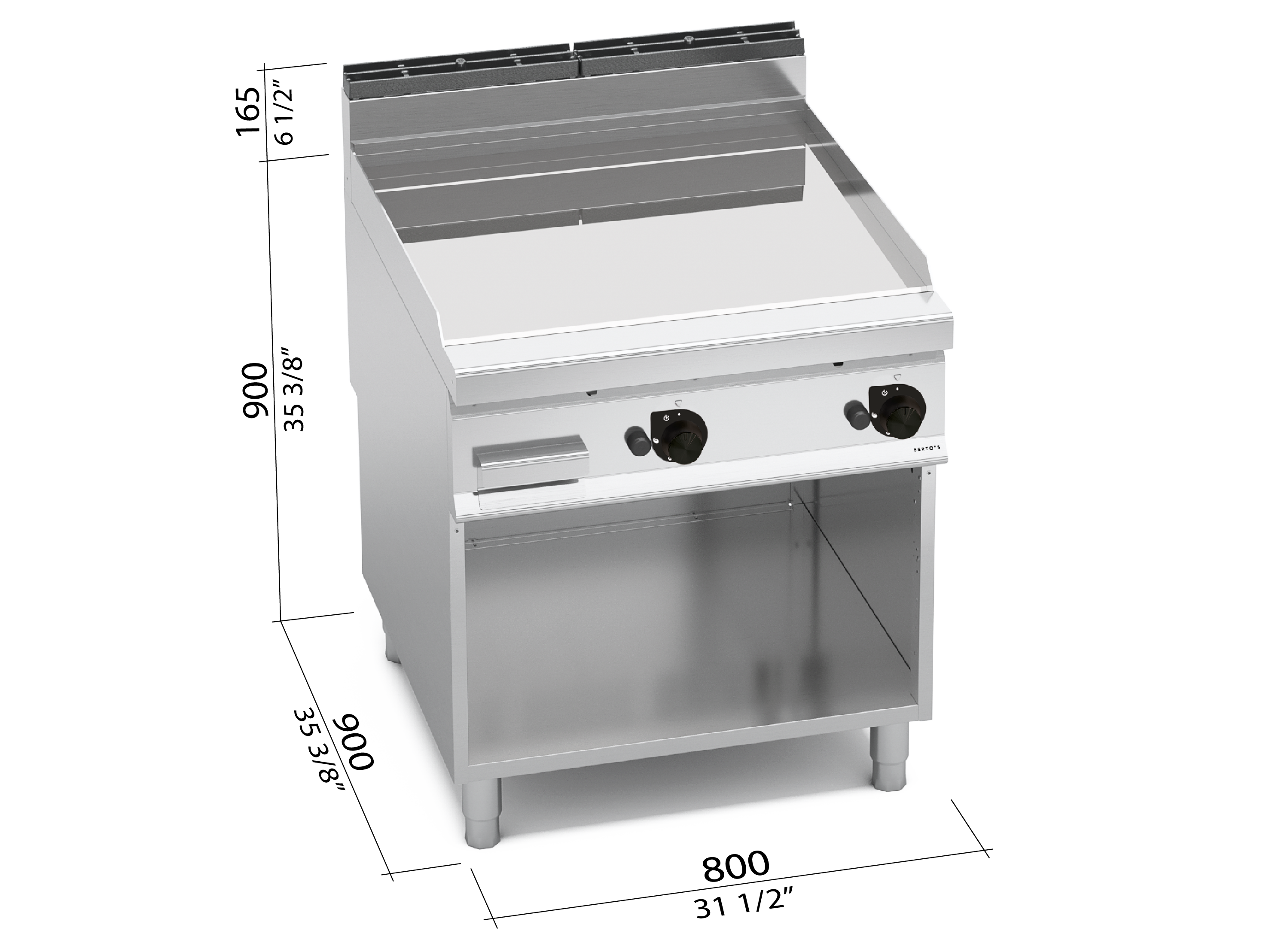 GAS GRIDDLE - SMOOTH COMPOUND PLATE - 20302800 - Commercial