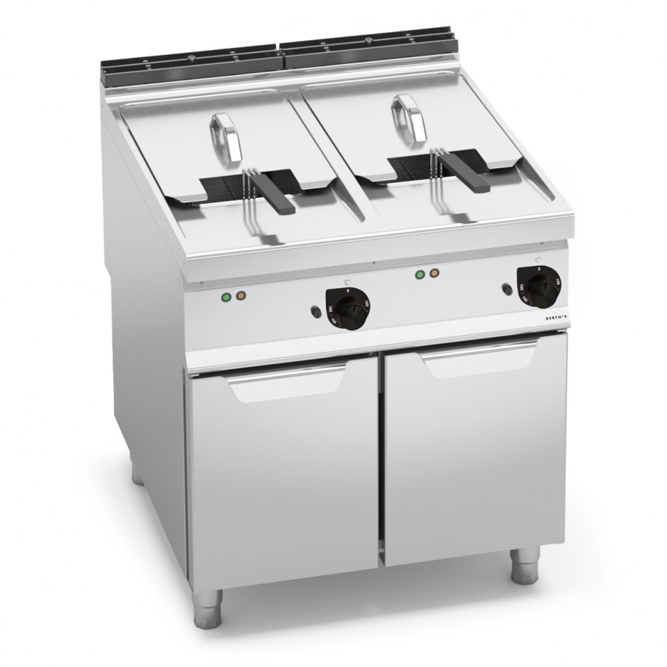 22+22 L ELECTRIC FRYER ON CABINET