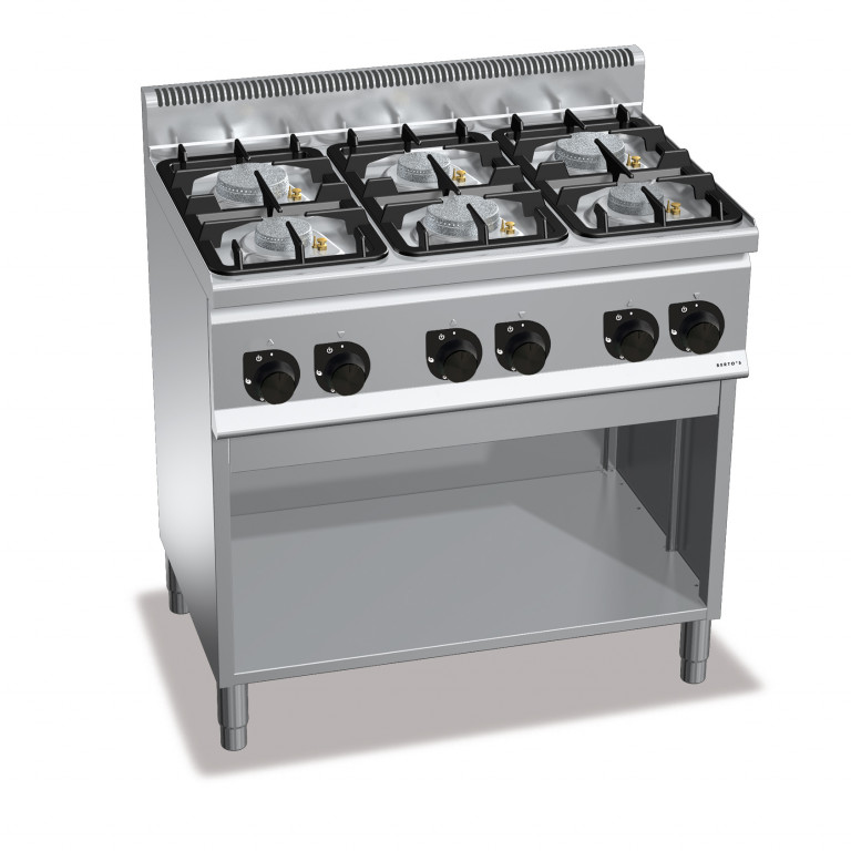 CUCINA A GAS 6 FUOCHI SU VANO