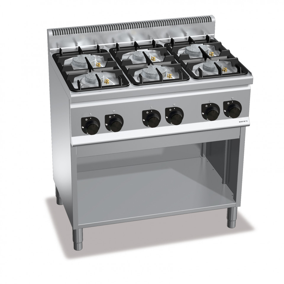6-BURNER GAS STOVE WITH CABINET 6-BURNER GAS STOVE WITH CABINET
