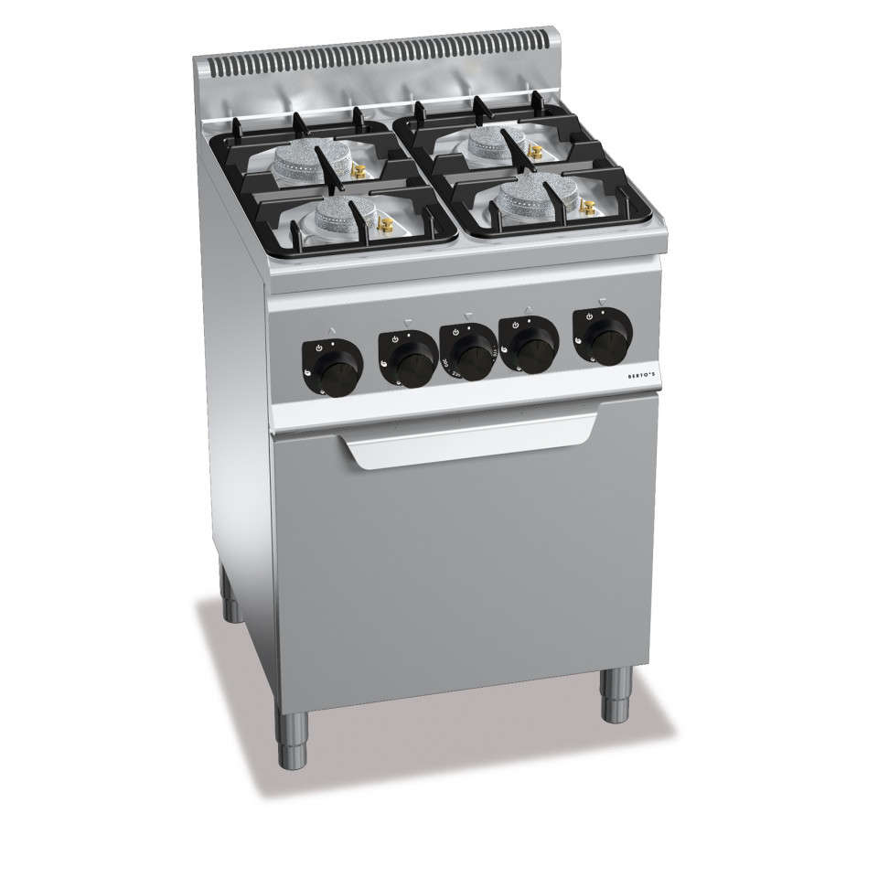 4 BURNER GAS COOKER ON 1/1 GAS OVEN 4 BURNER GAS COOKER ON 1/1 GAS OVEN